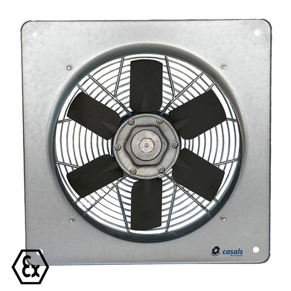 HJBMX - Ventilador ATEX Montaje en Pared con Álabes Ajustables